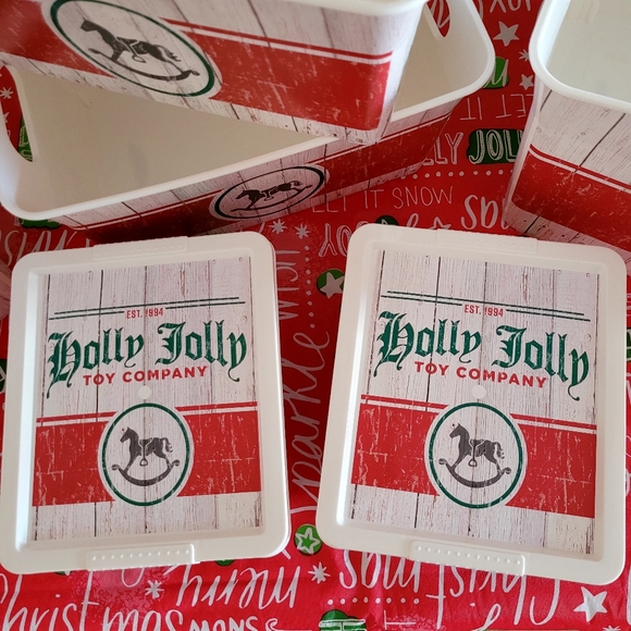 Holly Jolly Toy Company 8 Piece Christmas Totes and Boxes - Picture 4 of 6